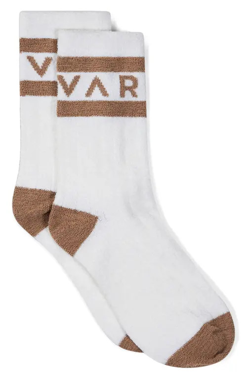 Varley Spencer Crew Socks in Egret /Golden Bronz at Nordstrom, Size Small | Nordstrom