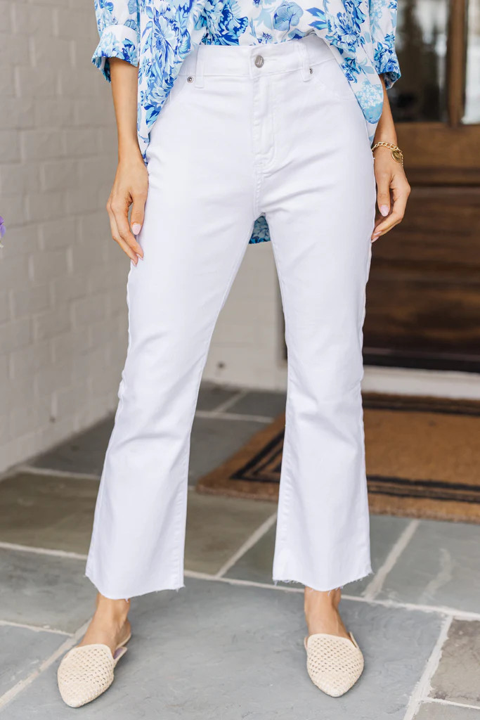 Feeling Your Best White Straight Leg Jeans | The Mint Julep Boutique