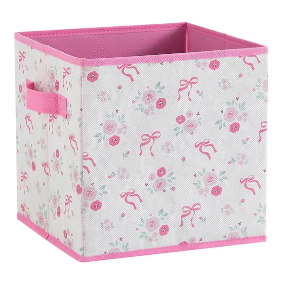 Urban Shop Petals and Pearls Collapsible Storage Cube, Toile Roses | Walmart (US)