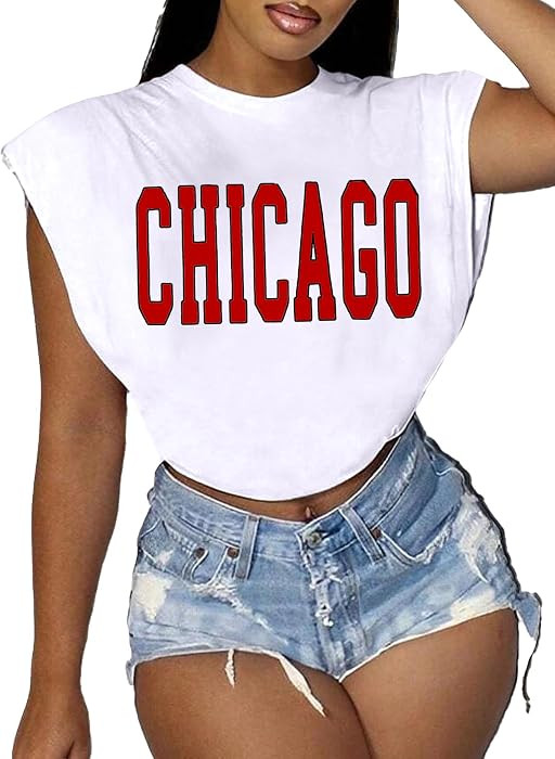 LovelyWholesale Womens Cropped Graphic Tees Cap Sleeve Tops Summer Short Sleeve T Shirts | Amazon (US)