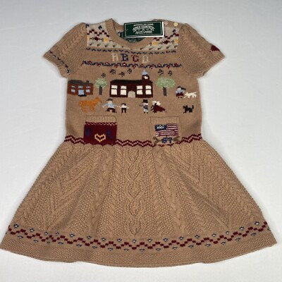 Polo Ralph Lauren Country Authentic Dry Goods Girls Dress 3T Intarsia-Knit Wool  | eBay | eBay US