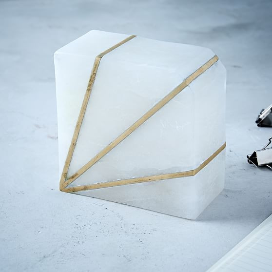 Stone Bookend, Alabaster | West Elm (US)