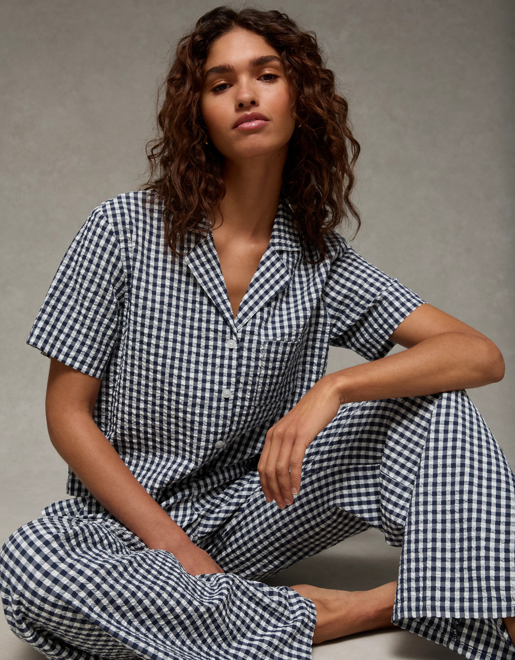 AE Seersucker PJ Top | American Eagle Outfitters (US & CA)