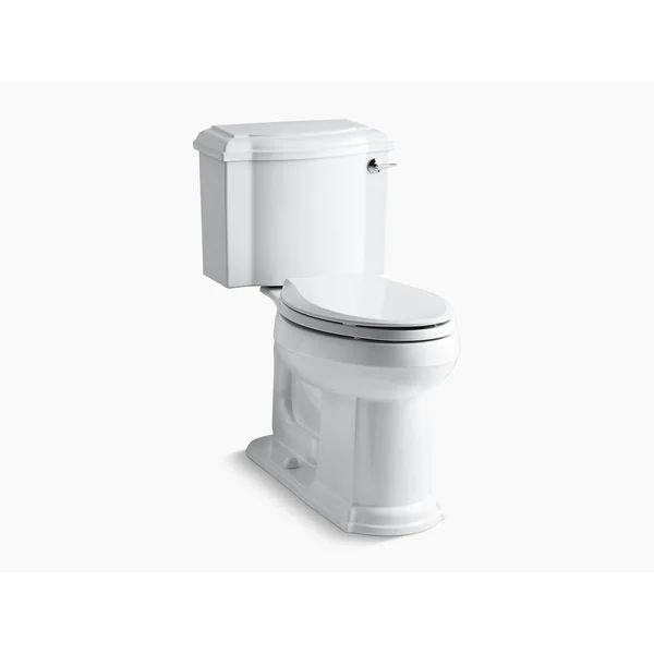 K-3837-RA-0 Devonshire® 1.28 GPF Water Efficient Elongated Two-Piece toilet (Seat Not Included) | Wayfair North America