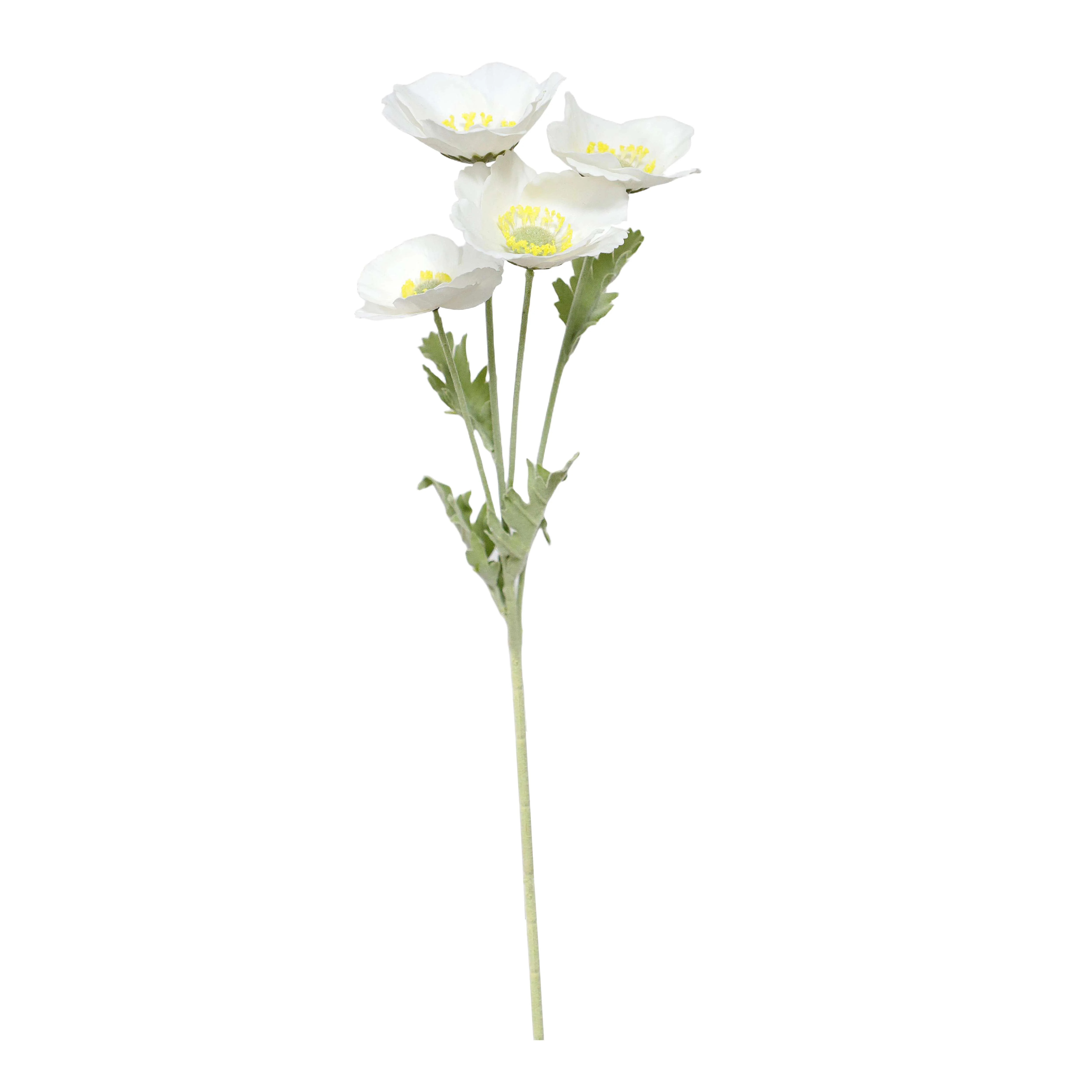 My Texas House Faux Poppy Stem, White, 20.25" | Walmart (US)
