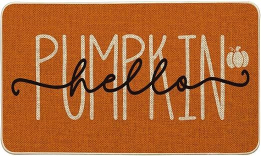 Artoid Mode Orange Hello Pumpkin Fall Doormat, Autumn Home Decor Low-Profile Switch Rug Door Mat ... | Amazon (US)