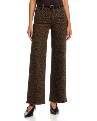 Frame Le Slim High Rise Palazzo Jeans in Leopard | Bloomingdale's (US)