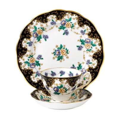 100 Years of Royal Albert 1900 3 Piece Bone China Teacup & Saucer Set | Wayfair Professional