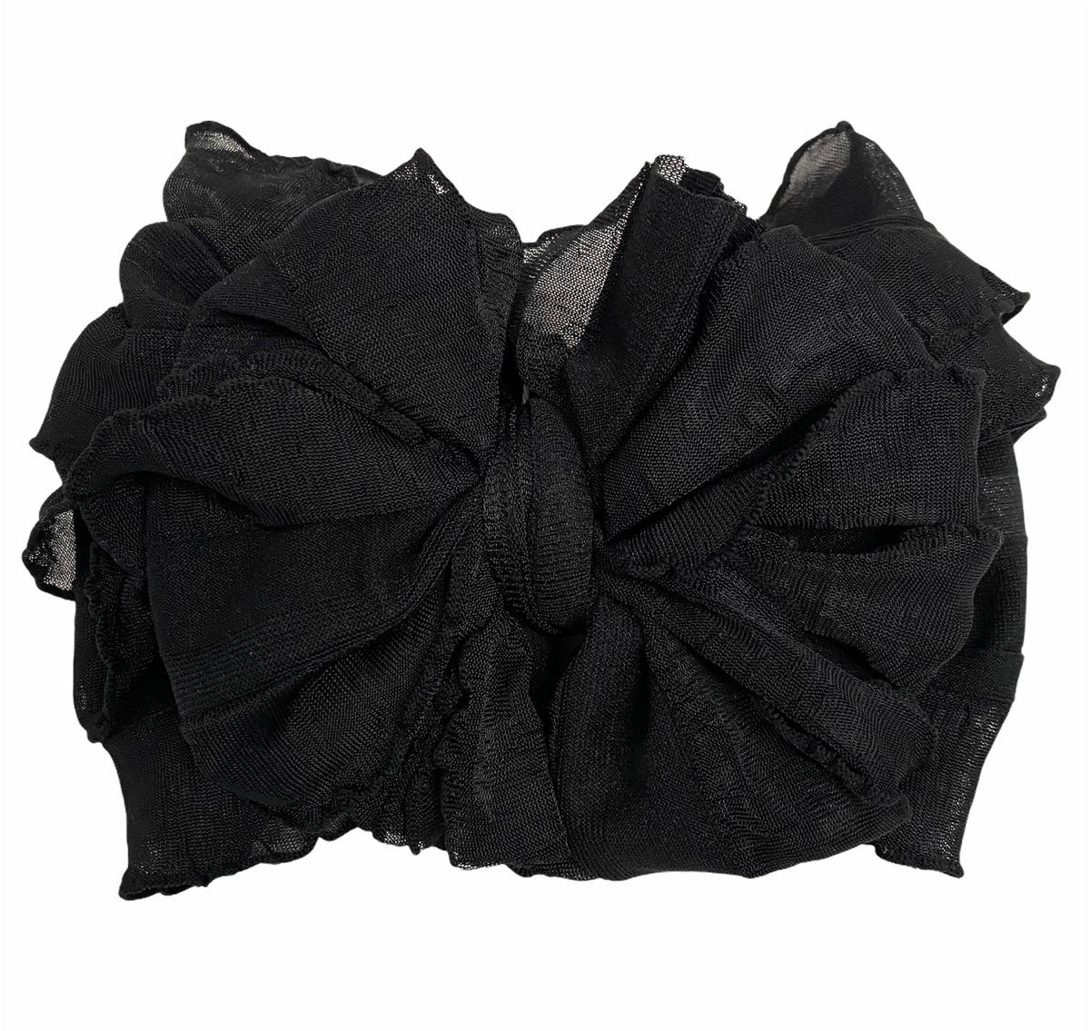 Ruffled Headband- Black | Rockin Royalty