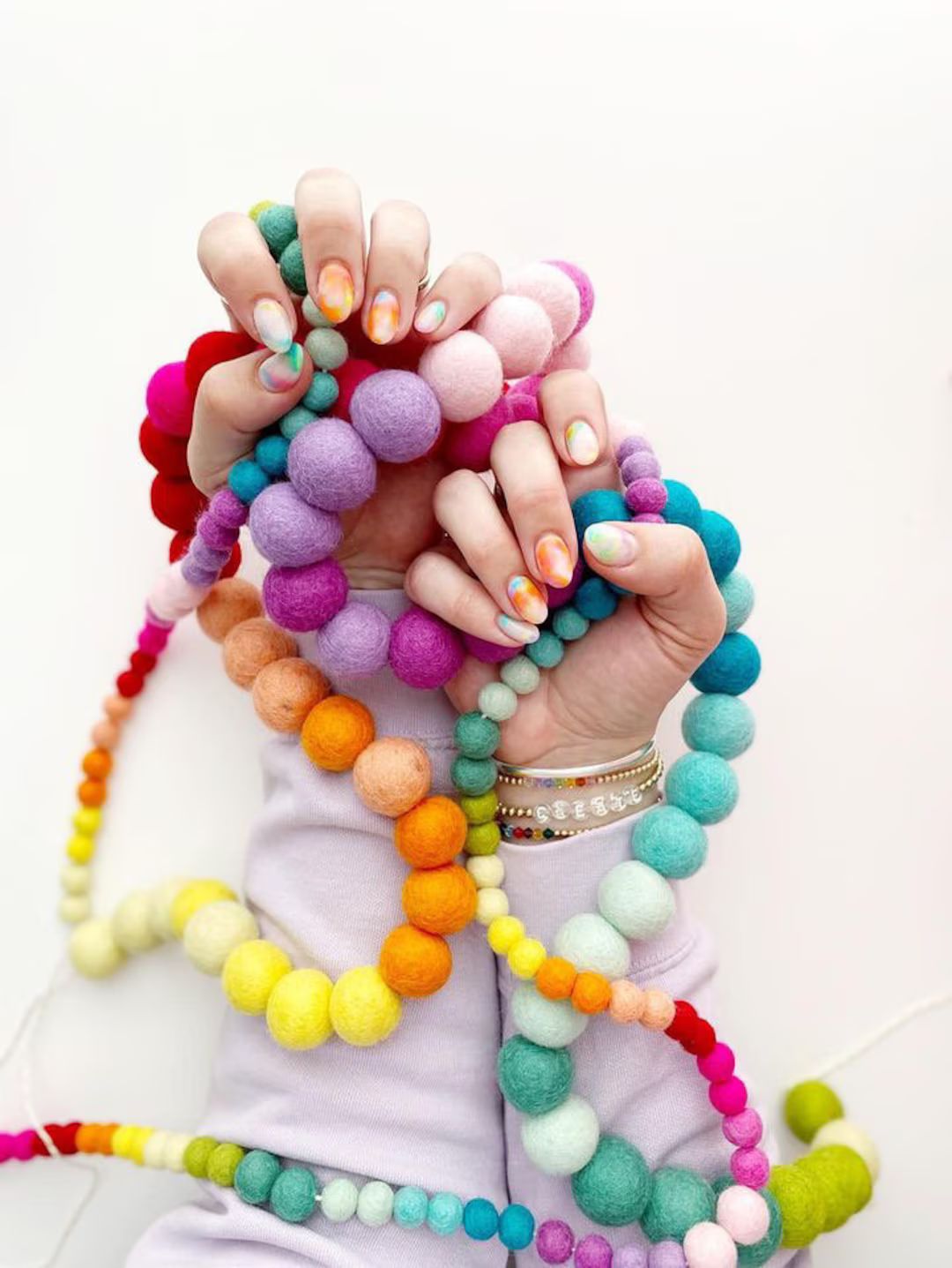 New Rainbow Felt Ball Garland Collaborations With Kelsey Klos - Etsy | Etsy (US)