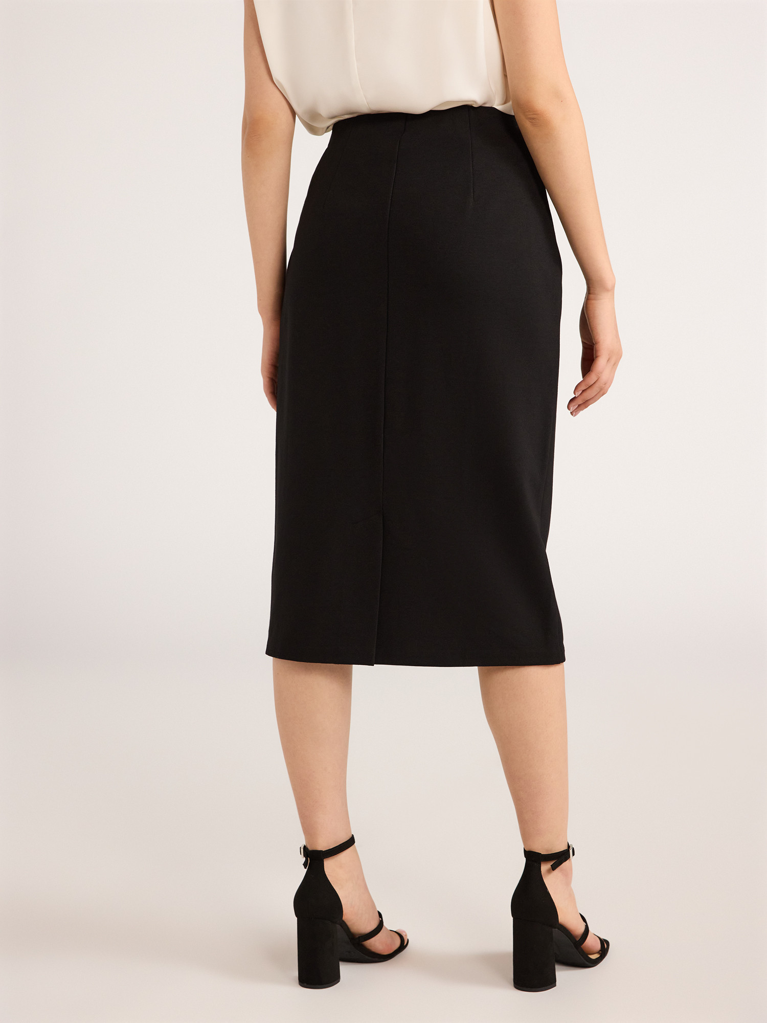 Scoop Women’s Pull-On Ponte Midi Pencil Skirt, Sizes XS-XXL | Walmart (US)