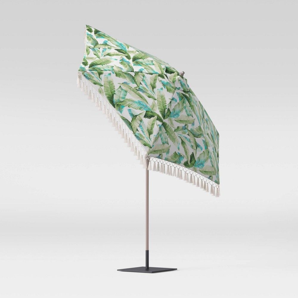 9' Round Patio Umbrella DuraSeason Fabric™ Vacation Tropical - Threshold™ | Target