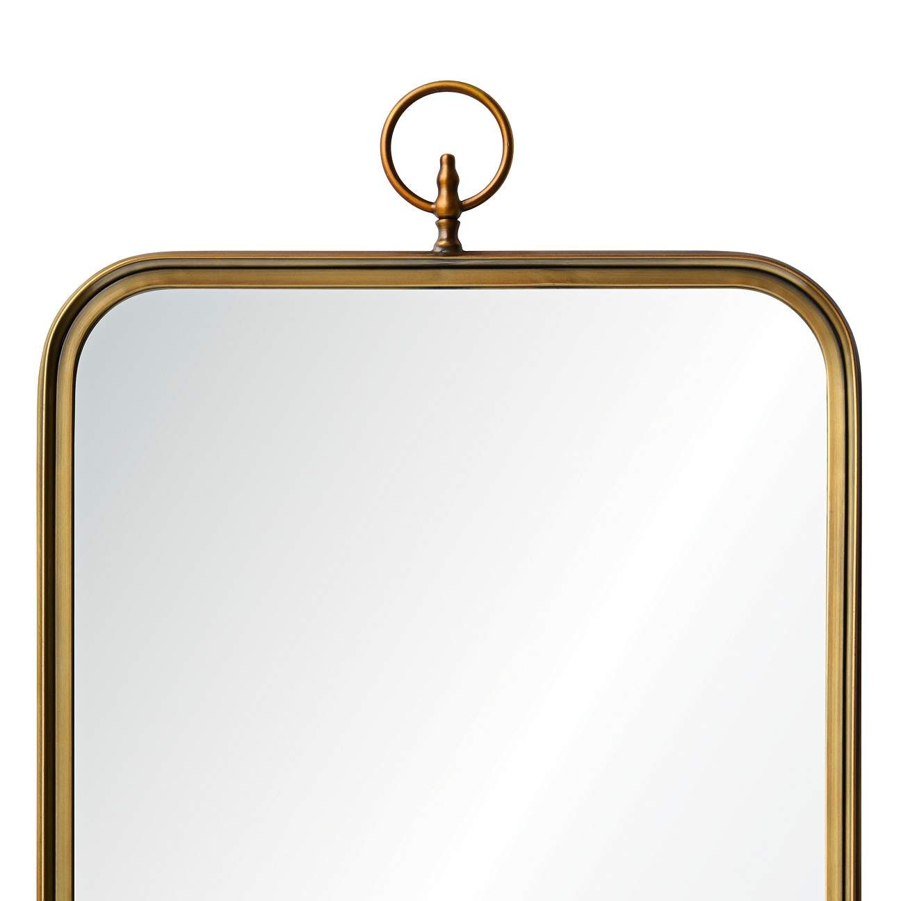 Coburg Golden Brass 22" x 36" Rectangular Wall Mirror | Lamps Plus
