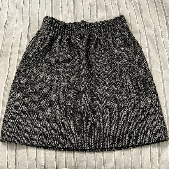 J.Crew Factory herringbone elastic waist skirt | Poshmark