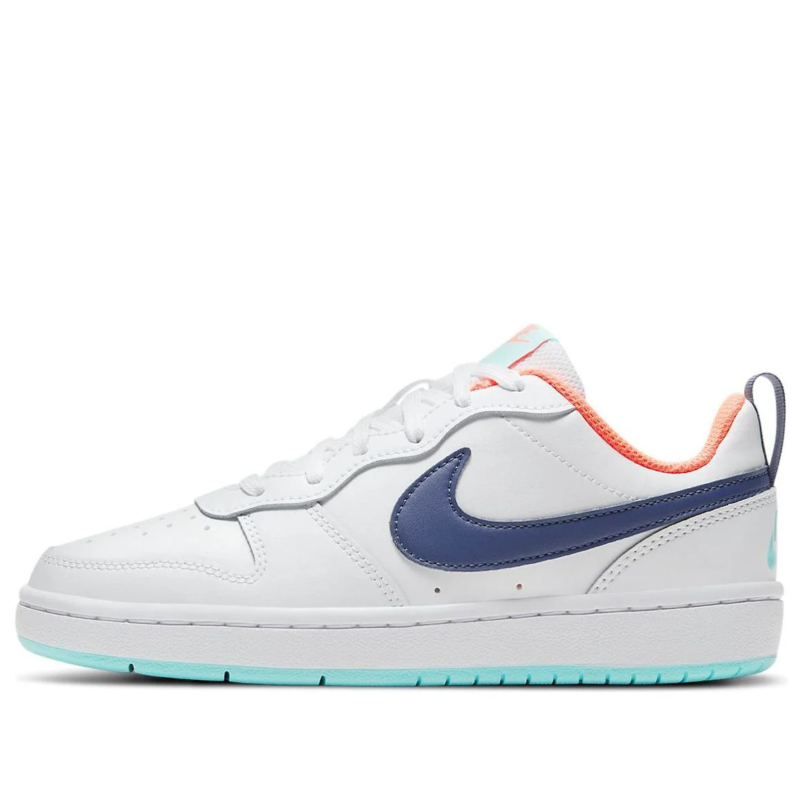 Nike(GS) Nike Court Borough Low 2 'White Dark Purple Dust' | KICKS CREW