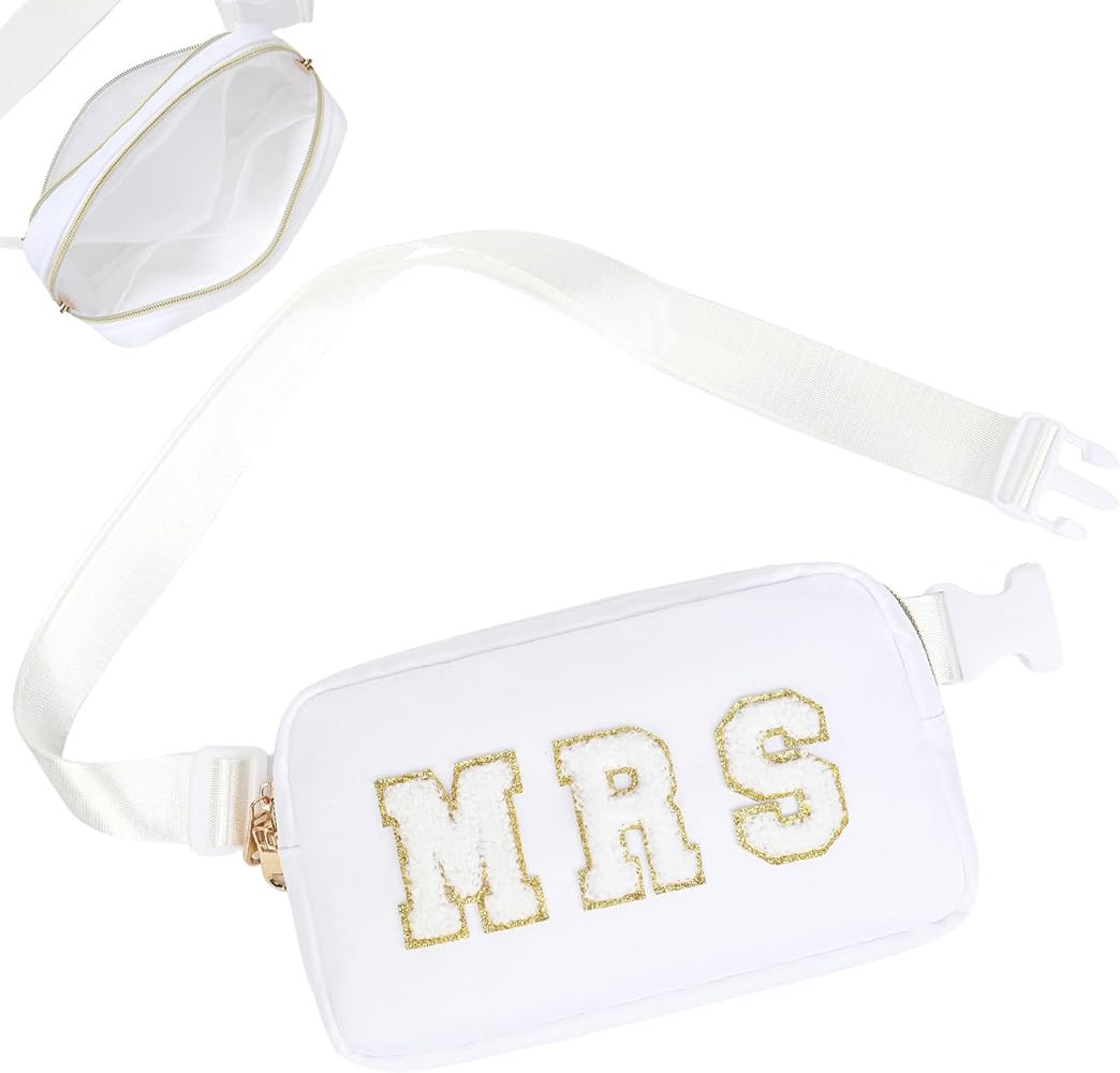 Bachelorette Gifts for Bride Fanny Pack,Waterproof Zipper Crossbody Waist Bag with Adjustable Str... | Amazon (US)