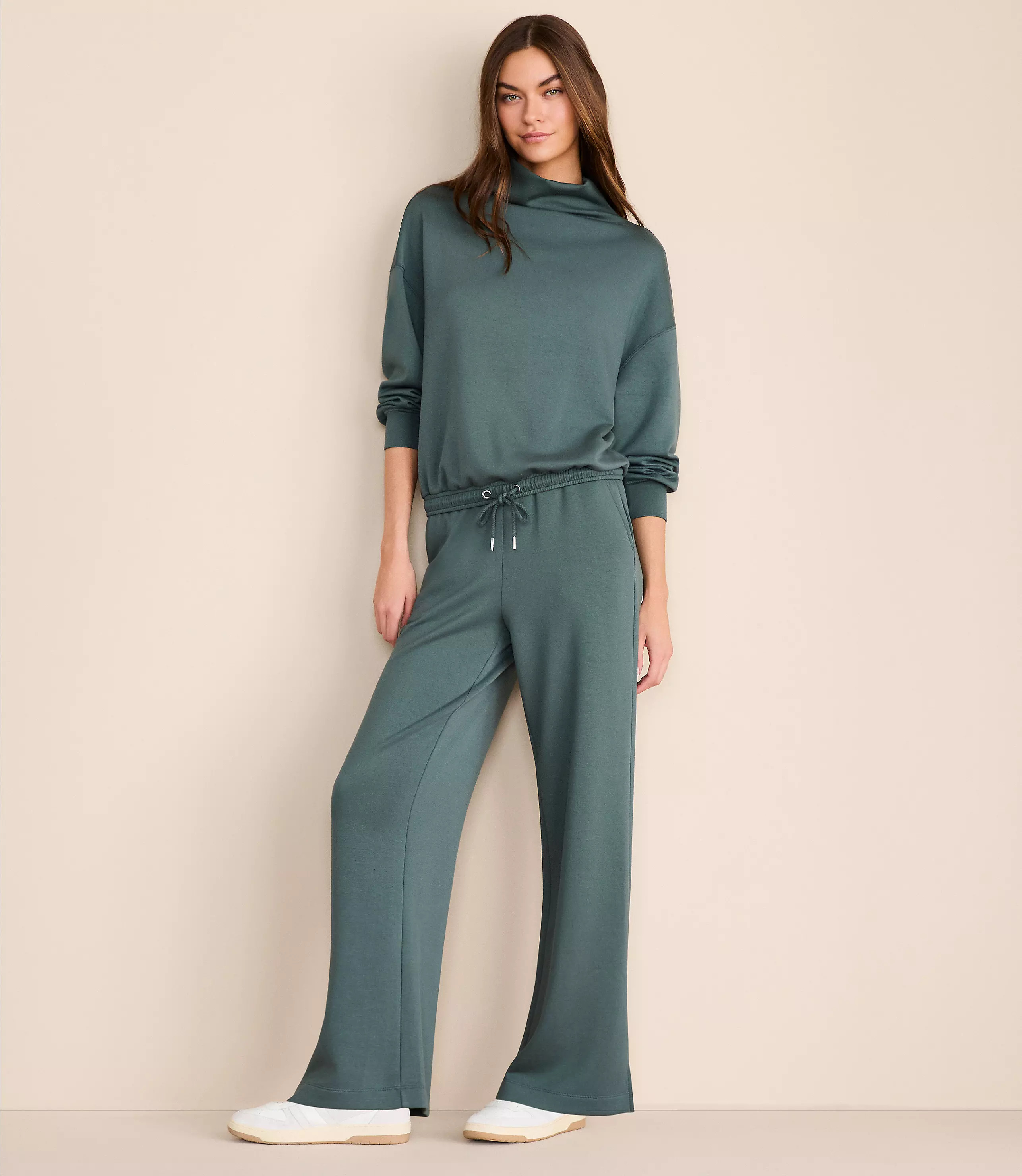 Lou & Grey Scubasoft Side Slit Straight Leg Pants | LOFT