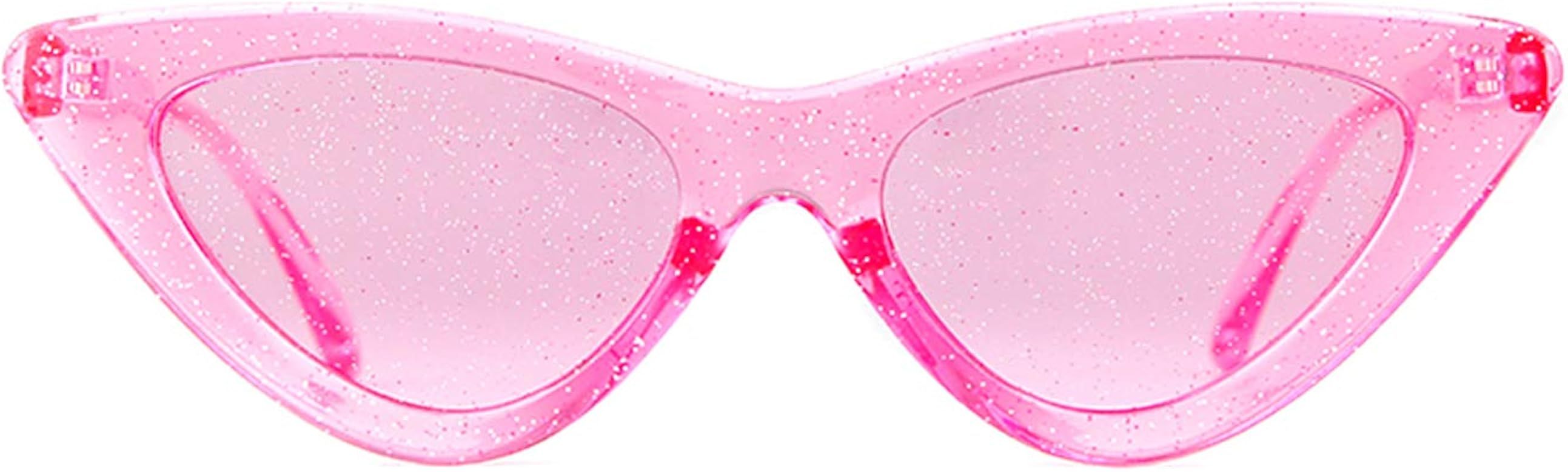 GIFIORE Retro Vintage Narrow Cat Eye Sunglasses for Women Clout Goggles Plastic Frame Glasses | Amazon (US)