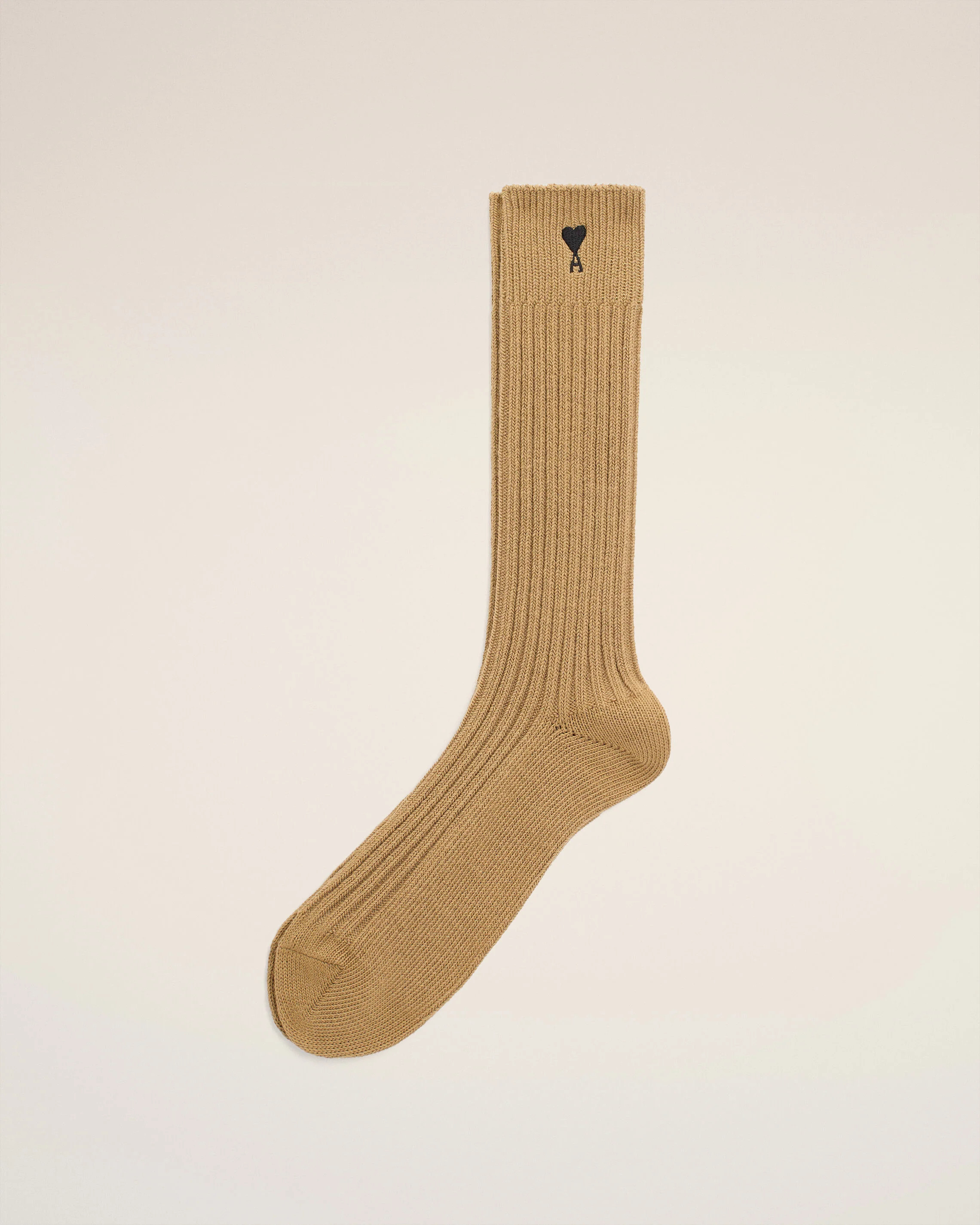 CAMEL Brown Cotton Ami De Coeur Socks | AMI PARIS | AMI Paris FR