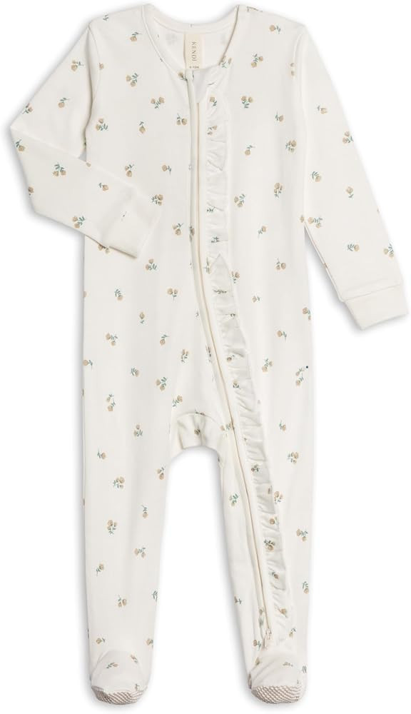 Colored Organics Baby Zip-Up Footed Sleeper with 2-Way Zipper - Organic Cotton Pajamas | Amazon (US)