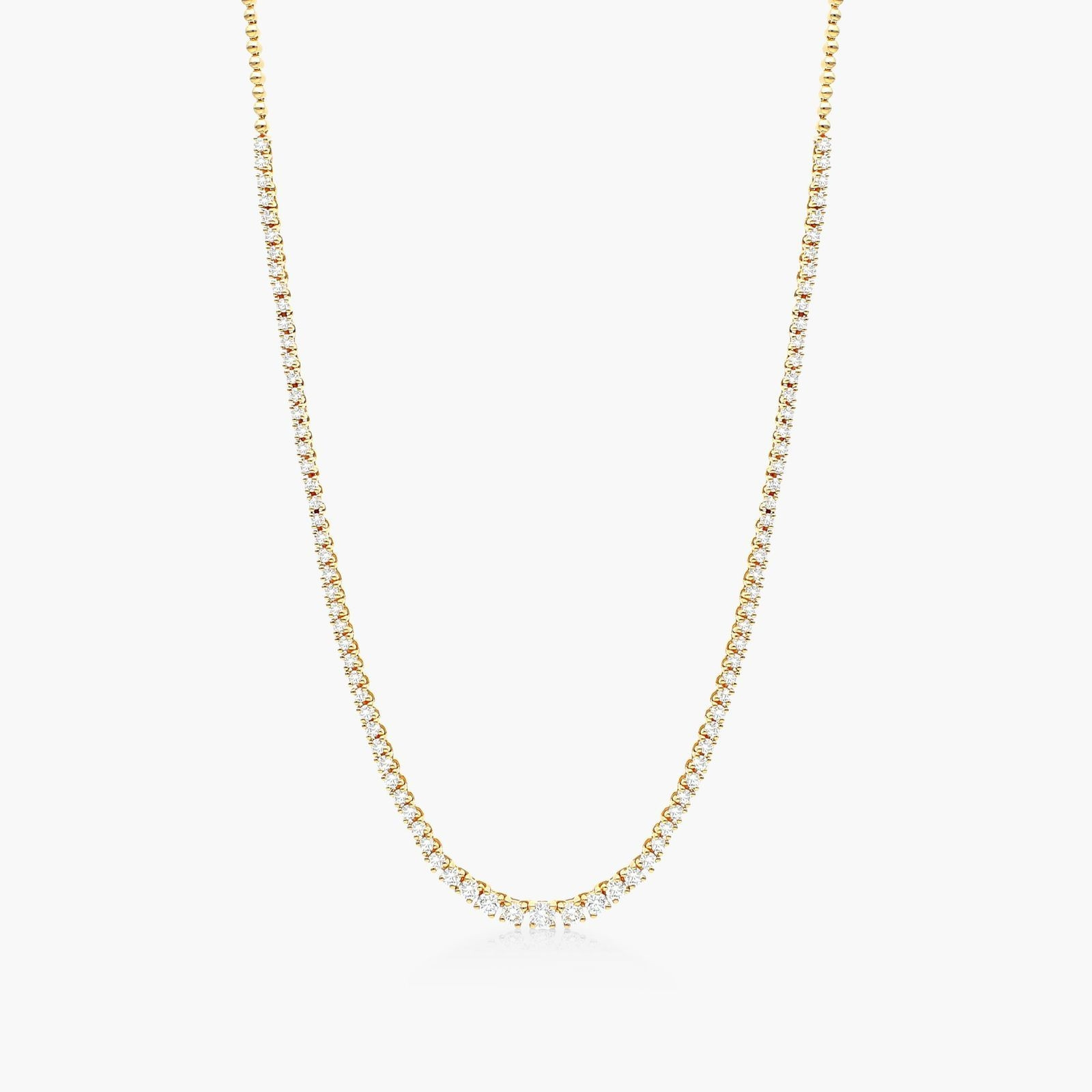 14K Yellow Gold Riviera Diamond Necklace-81441y14 | JamesAllen