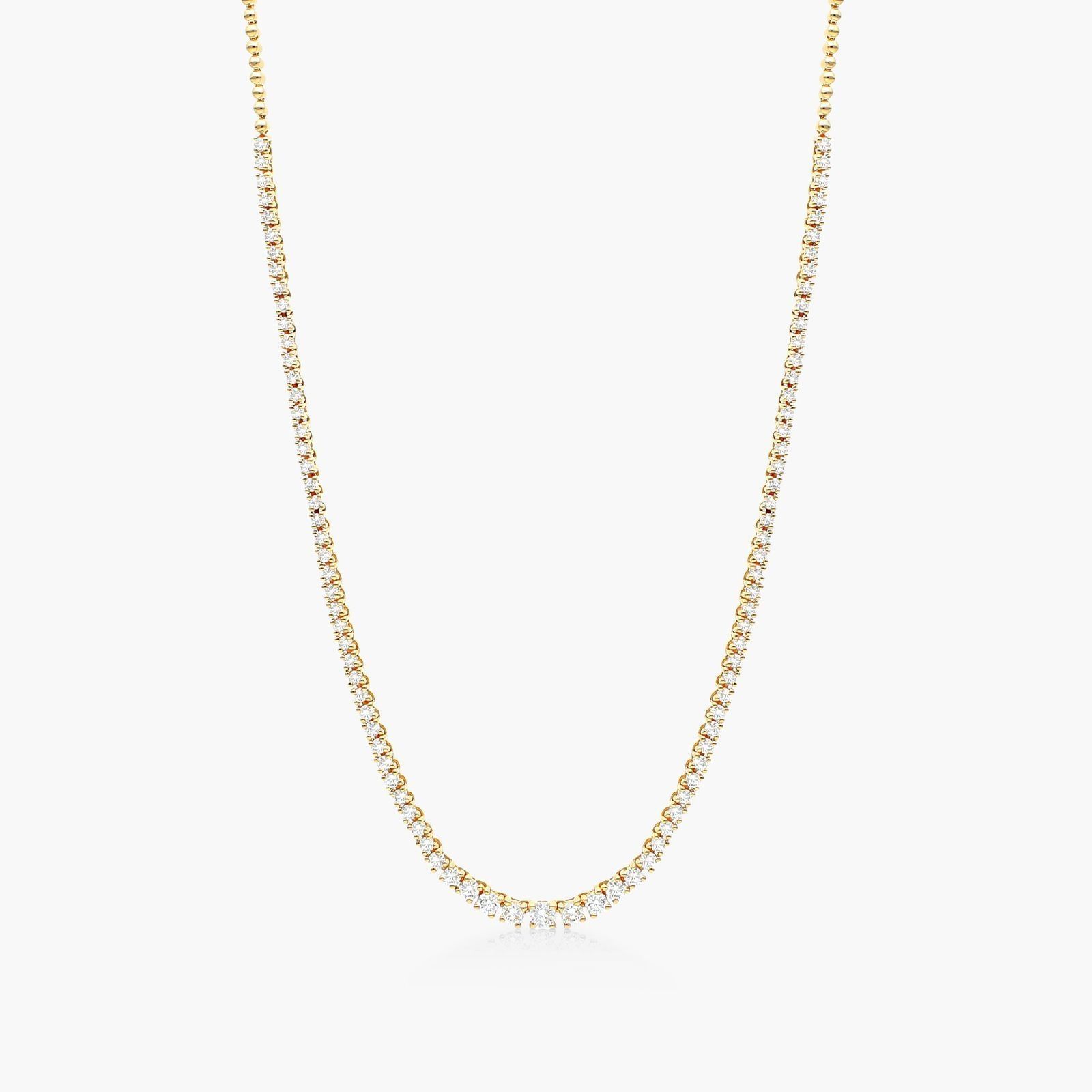 14K Yellow Gold Riviera Diamond Necklace-81441y14 | JamesAllen