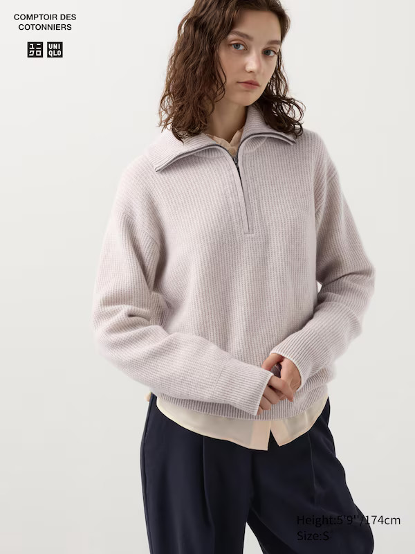 Lambswool Half-Zip Sweater | UNIQLO (US)