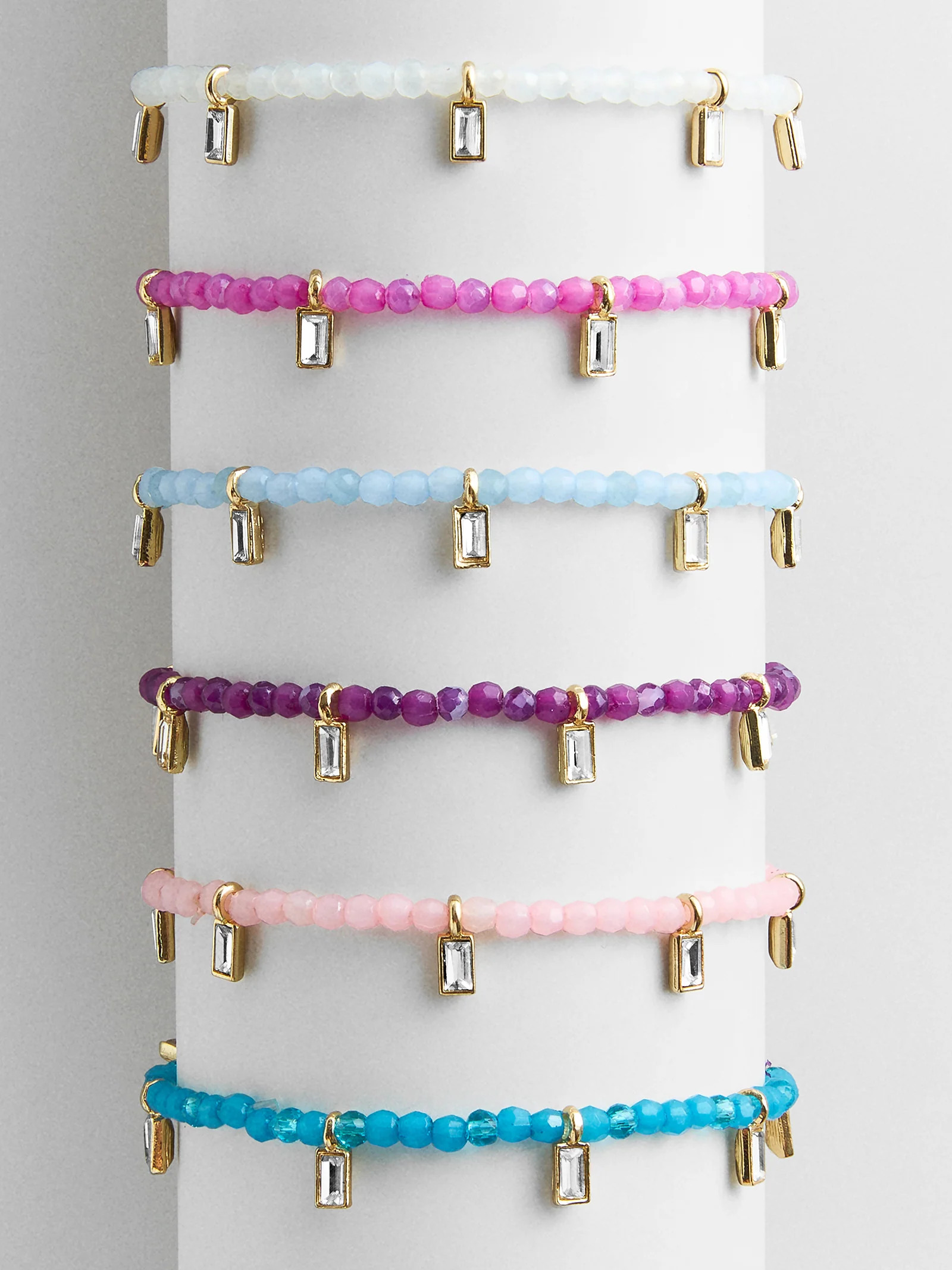 Crystal Beaded Bracelet - Blush | BaubleBar