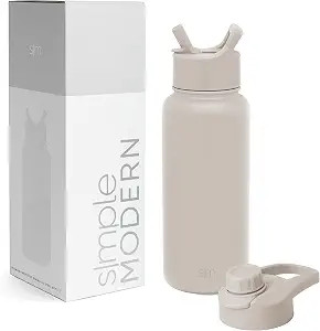 Simple Modern Water Bottle with Straw and Chug Lid Vacuum Insulated Stainless Steel Metal Thermos... | Amazon (US)