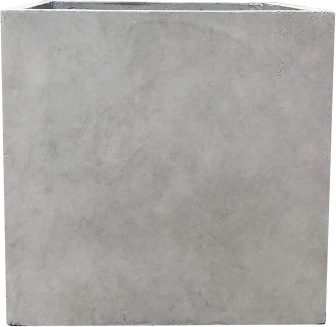 Kante RF0001C-C80021-2 Lightweight Durable Modern Square Outdoor Planter, Weathered Concrete | Amazon (US)