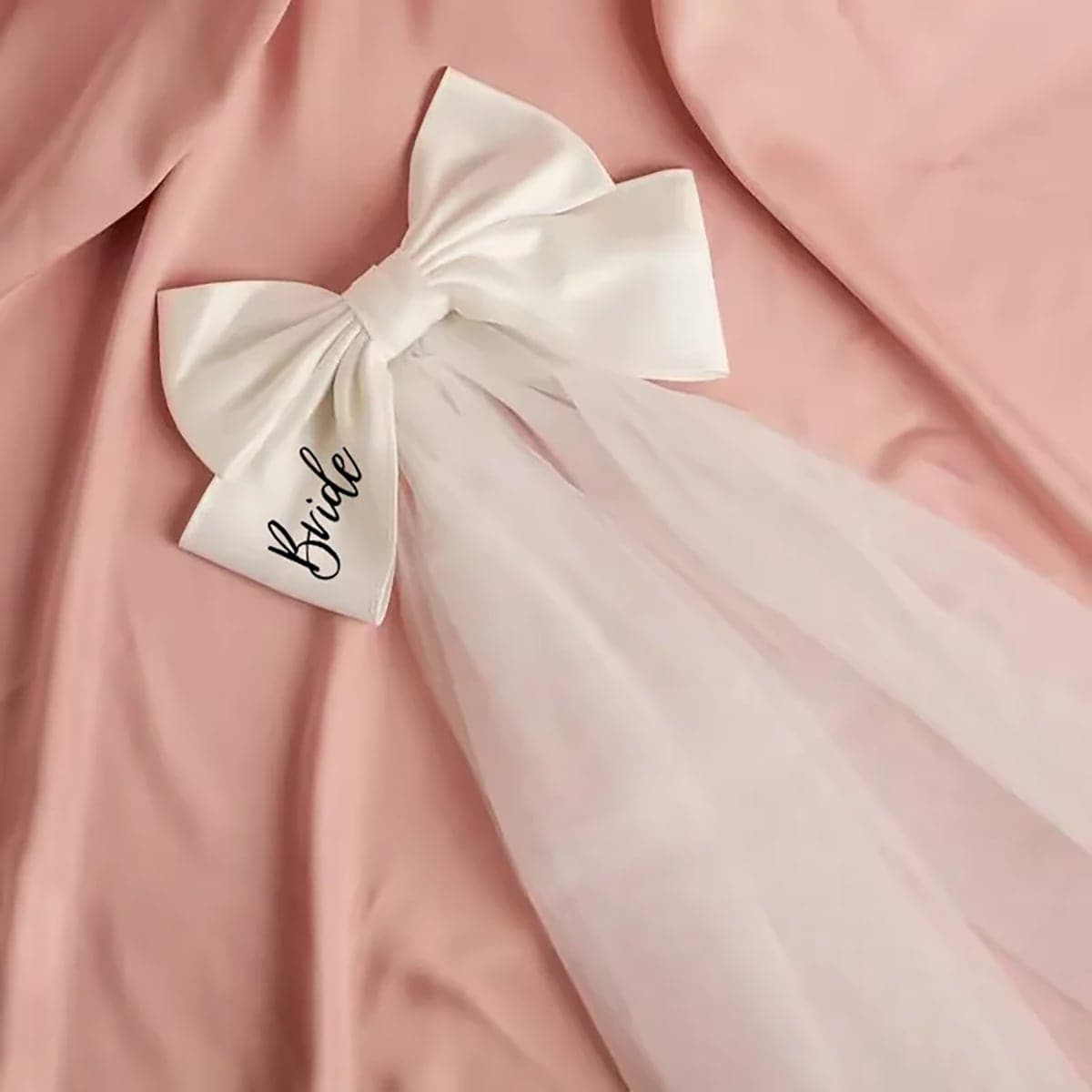 White Bride Bow Veil Bachelorette Hen Party Bach Weekend Trip Bridal Shower Beach Wedding Decorat... | SHEIN