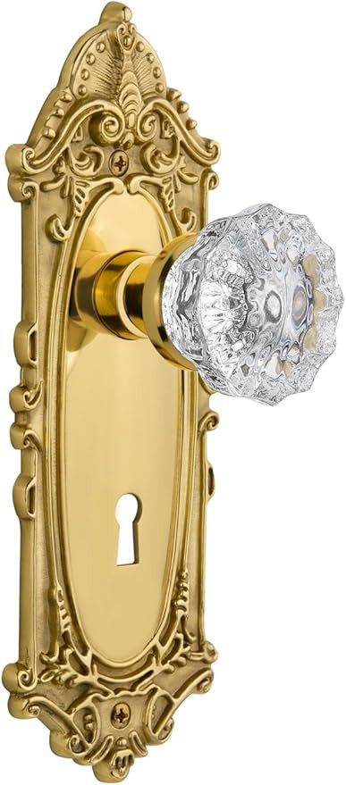 Nostalgic Warehouse Victorian Plate & Interior Crystal Door Knob | Amazon (US)