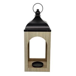 15.5" Natural & Black Candle Lantern by Ashland® | Michaels | Michaels Stores
