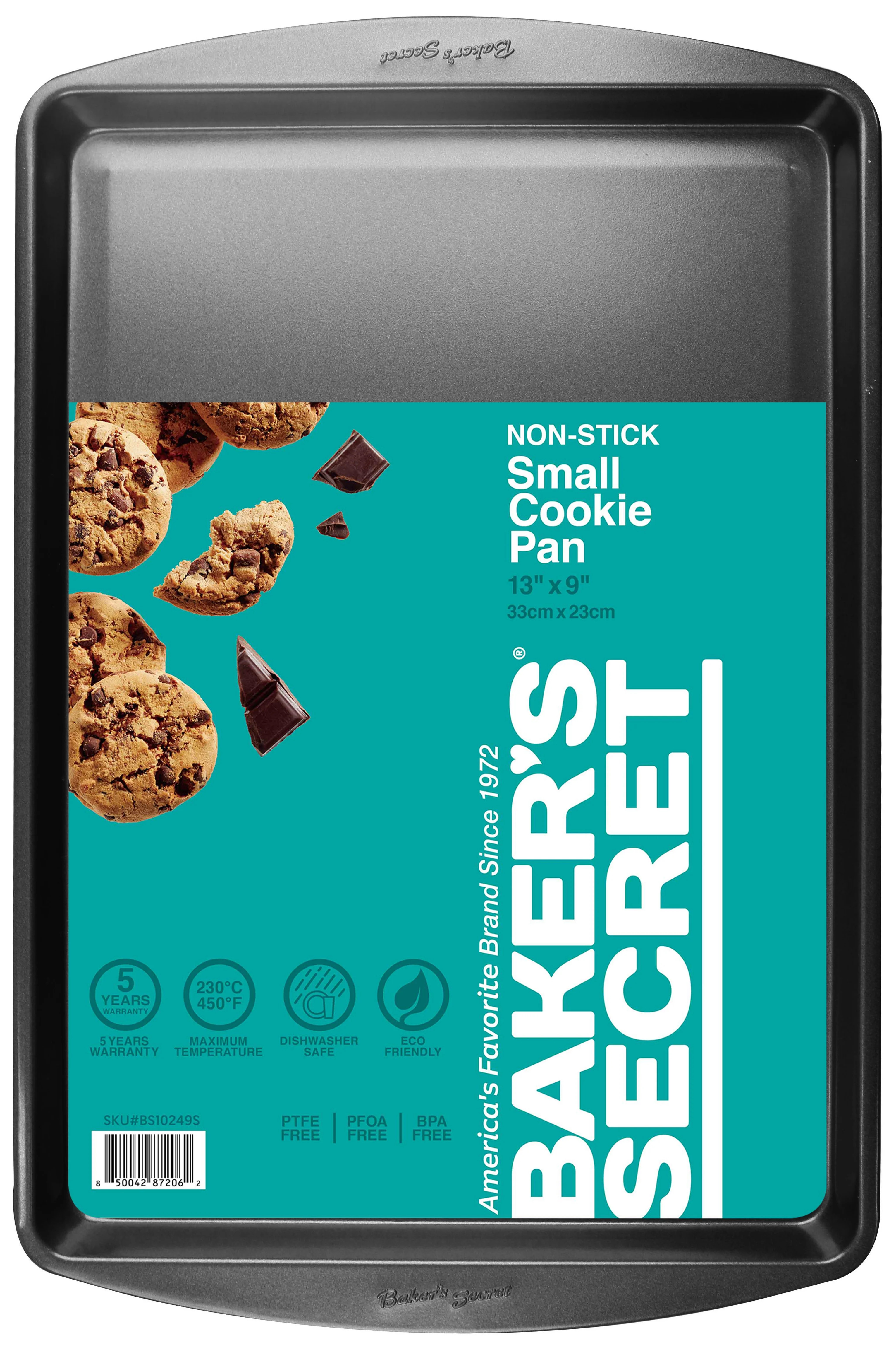 Baker's Secret Baker's Secret 13" x 9" Nonstick Carbon Steel Small Cookie Sheet, Gray (4.3)4.3 st... | Walmart (US)