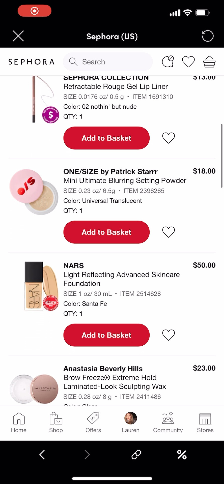 What I bought from the Sephora sale event! 

#LTKBeautySale #LTKsalealert #LTKFind