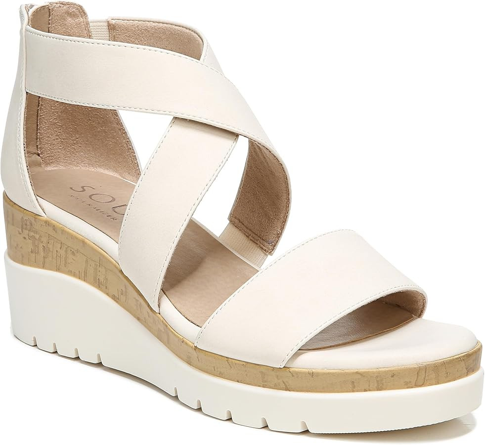 Naturalizer Soul Women's Goodtimes Crisscross Strappy Wedge Sandal | Amazon (US)
