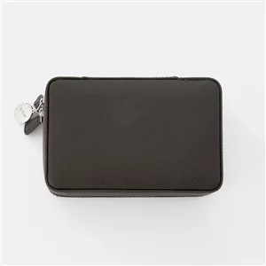 Engraved Rectangle Jewelry Box and Travel Case in Black | Things Remembered