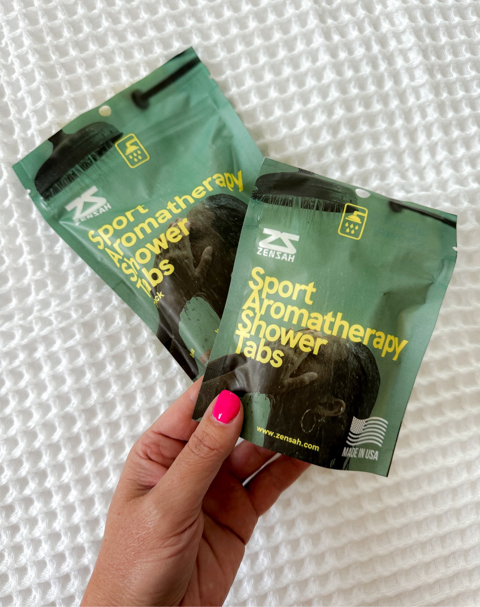 Start my day with me using Zensahs Sprot Aromatherapy Shower Tabs. Making every shower a spa experience. 

#showertabs #sportaromatherapy #aromatherapy #spa #athomespa 

#LTKTravel #LTKActive #LTKFitness