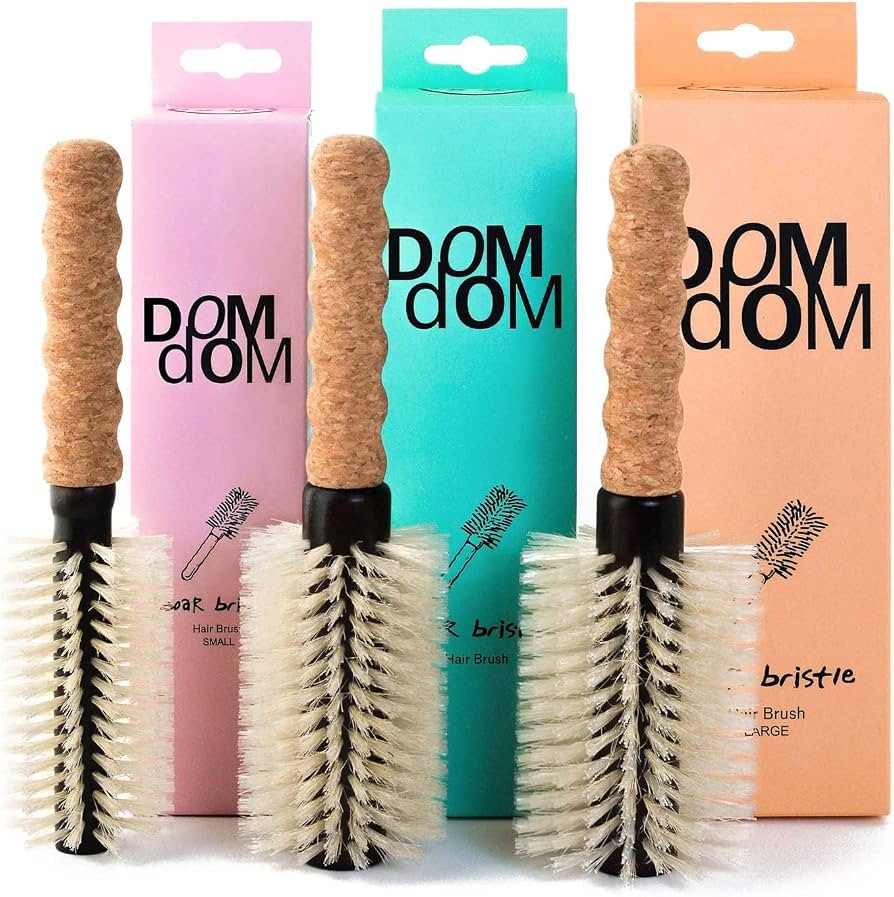 Round Boar/Nylon Bristle Hair Brush Trio | Amazon (US)