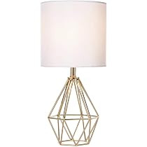 COTULIN Gold Modern Hollow Out Base Living Room Bedroom Small Table Lamp,Bedside Lamp with Metal ... | Amazon (US)