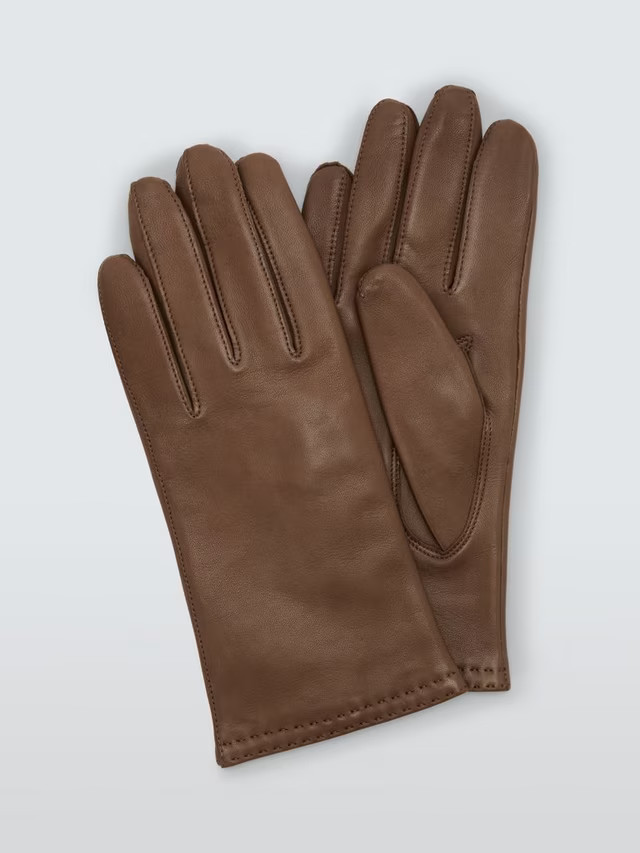 John LewisCashmere Lined Women's Leather Gloves, Camel | John Lewis (UK)