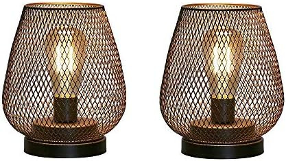 JHY DESIGN Set of 2 Metal Cage LED Lantern Battery Powered Cordless Accent Light with LED Great f... | Amazon (US)