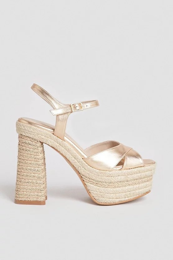 Espadrille Platform Sandal | Karen Millen UK & IE