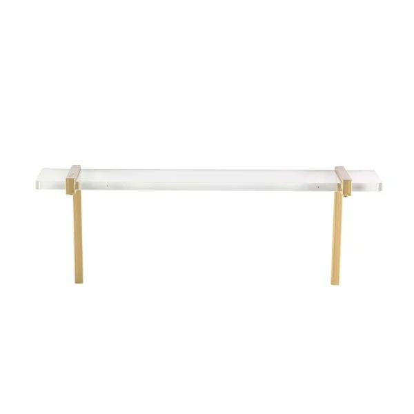 Studio 350 Metal Acrylic Wall Shelf 22 inches wide, 8 inches high | Bed Bath & Beyond