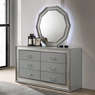 Lanier 6-Drawer Dresser With Mirror | Wayfair North America