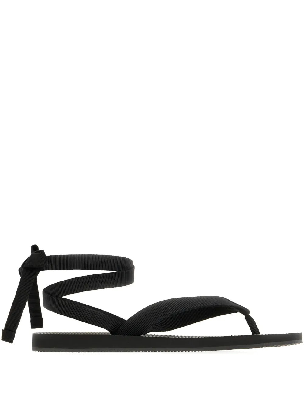 The Row Flache Sandalen Mit Schleifenverschluss | Schwarz | FARFETCH DE | Farfetch Global