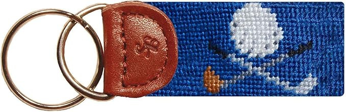 Smathers & Branson Golf Clubs Needlepoint Key Fob in Blue | Amazon (US)