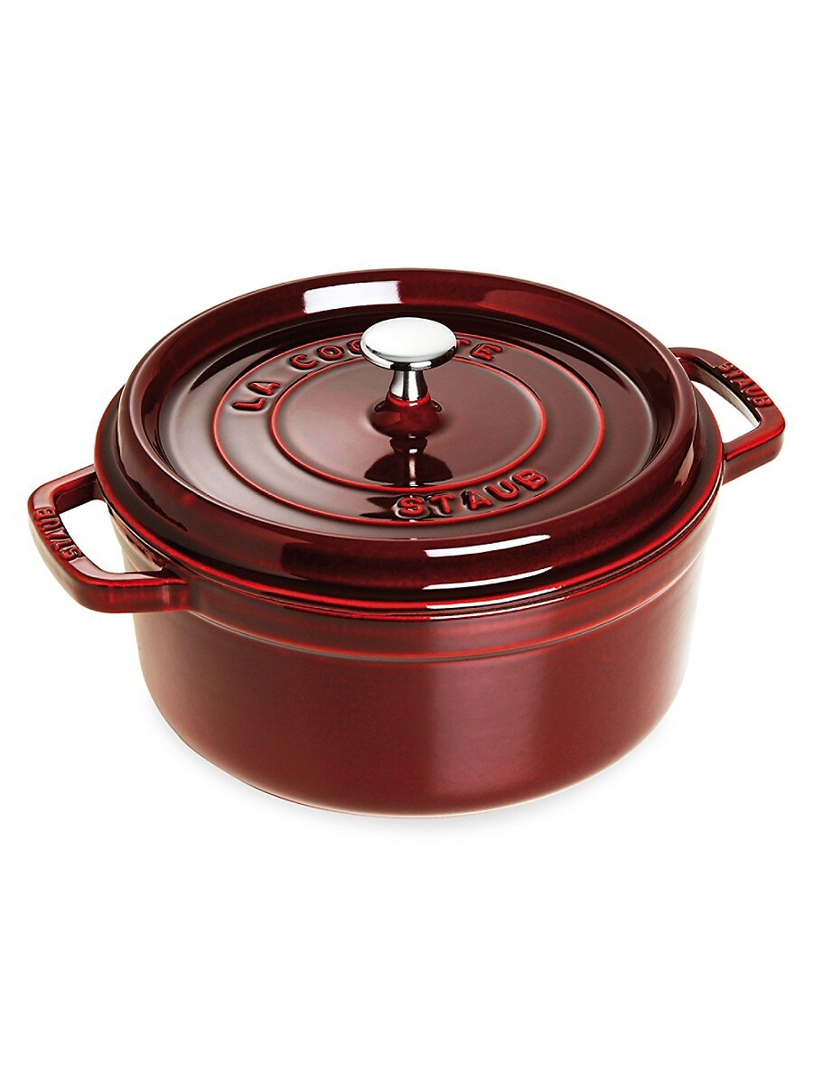 Staub 4-Quart Round Dutch Oven - Grenadine | Saks Fifth Avenue OFF 5TH