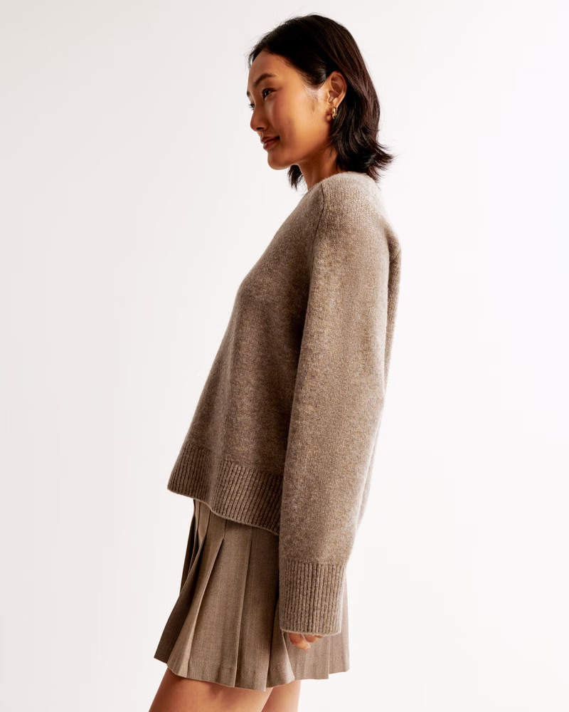 Women's The A&F Madeline Crew Sweater | Women's New Arrivals | Abercrombie.com | Abercrombie & Fitch (US)