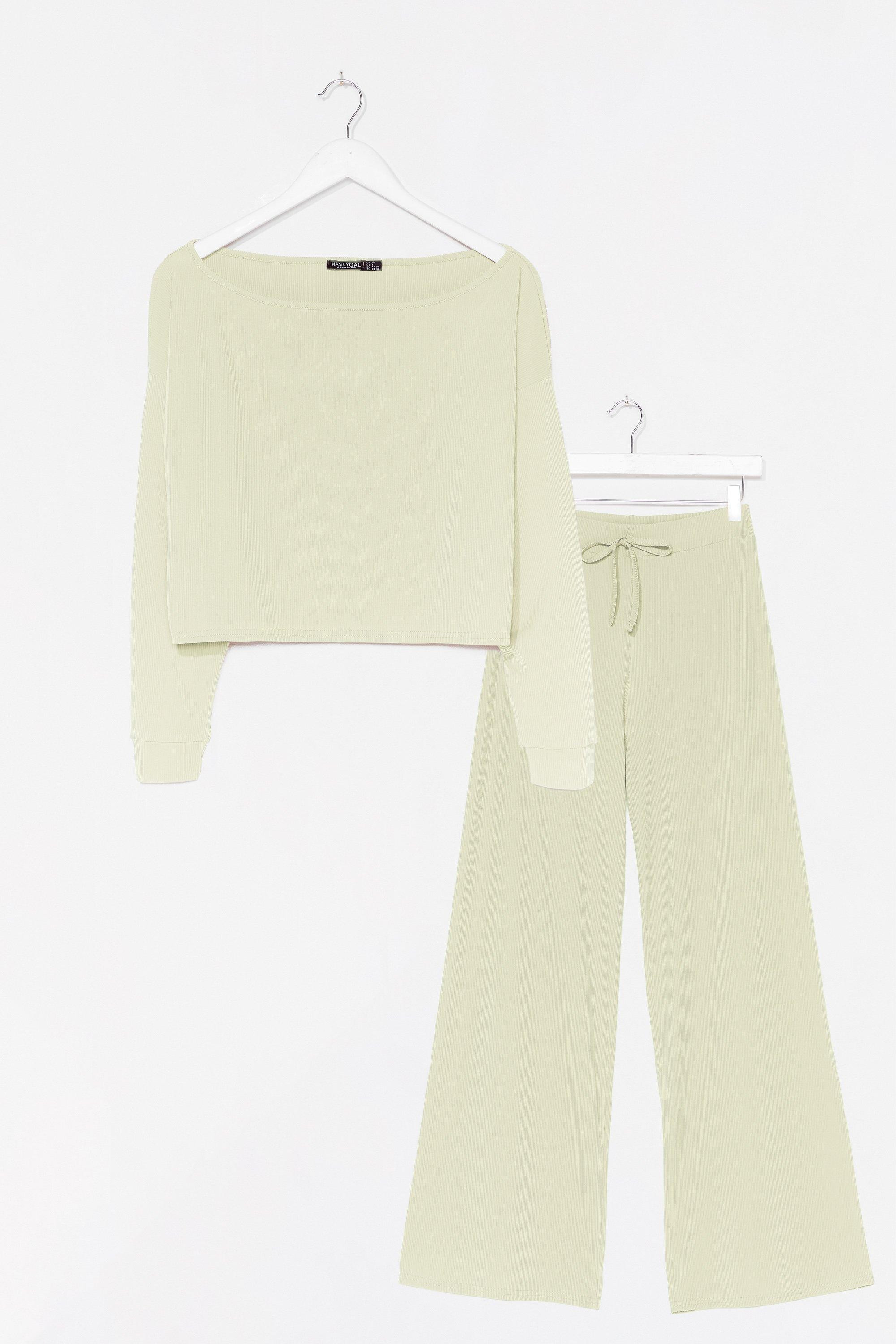 Keep Off-the-Shoulder Top and Wide-Leg Pants Set | NastyGal (US & CA)